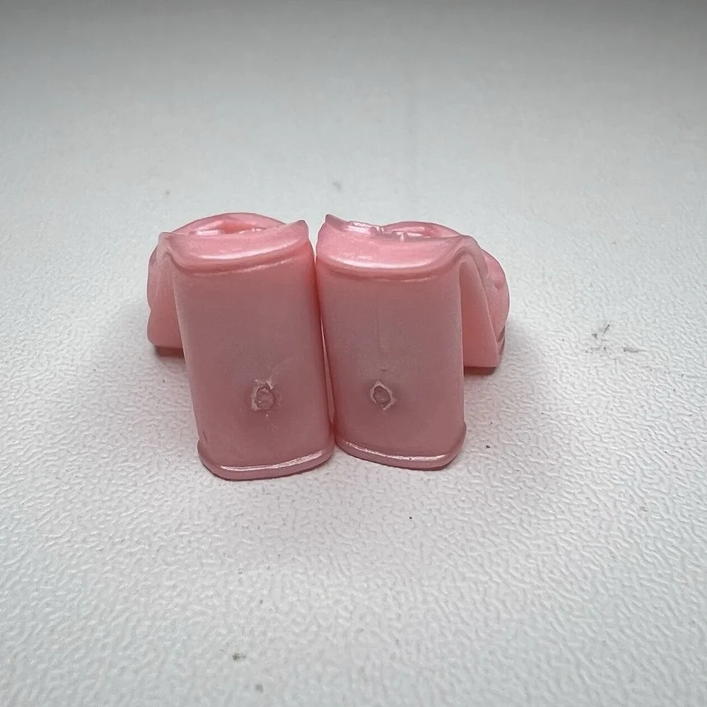 Vintage Barbie‎ Mattel Pearlescent Pink Open-Toe Slip-On Shoes